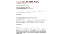 Desktop Screenshot of cronicasdeestemundo.com.ar